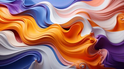 Vibrant brushstrokes dance across the canvas, swirling and colliding in a captivating abstract display of fluidity and chaos - obrazy, fototapety, plakaty