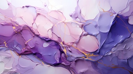 A vibrant abstract of purple hues, blooming with lilac and violet flowers, evoking a sense of wild...