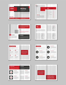 Company profile, multipage flyer brochure, portfolio magazine, annual report, catalog and a4 multipage template design