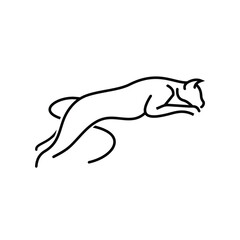 Line Art Logo Design Cheetah