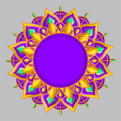 vector full color mandala design