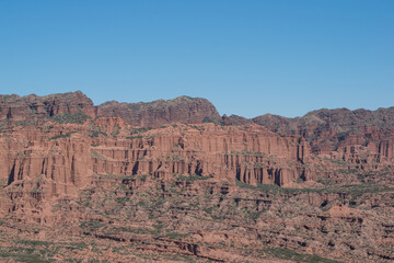 Cañón, valle erosionado por el viento y el agua.
Parque Nacional Sierra de las Quijadas, San Luis, Argentina. 