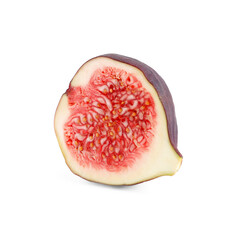 Half of fresh fig isolated on white