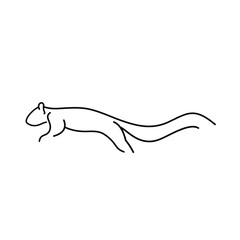 Fototapeta premium Line Art Logo Design Squirrel