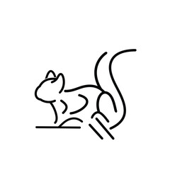 Line Art Logo Design Squirrel