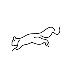 Line Art Logo Design Squirrel