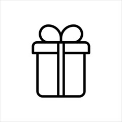 Gift box icon. Vector illustration Isolated on white background. 