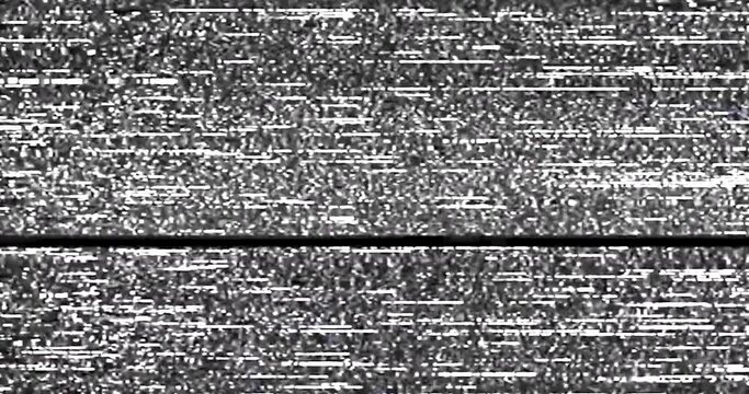 colorful background realistic flickering, analog vintage TV signal with bad interference, static noise background
