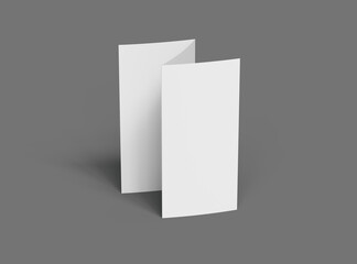 Customizable A4 Z-fold brochure mockup to present your design. 3d render