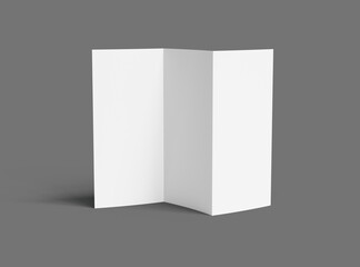 Customizable A4 Z-fold brochure mockup to present your design. 3d render