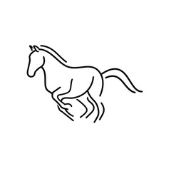 Line Art Logo Icon Horse