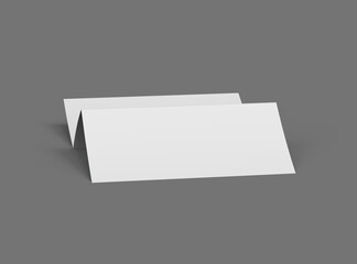 Customizable A4 Z-fold brochure mockup to present your design. 3d render