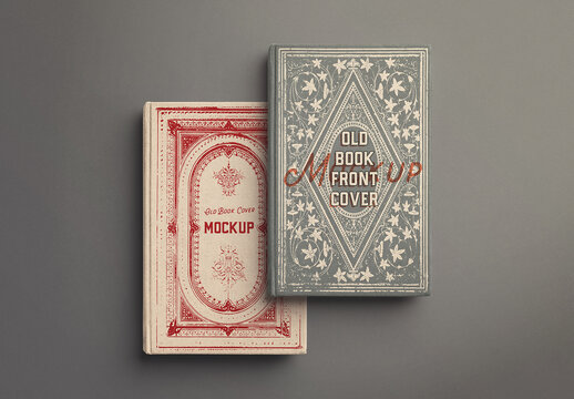 Front Cover Old Books Mockup
