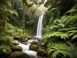 Fototapeta premium Jungle Photography, generative ai