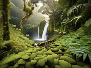 Fototapeta premium Jungle Photography, generative ai