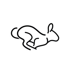 Line Art Logo Icon Rabbit