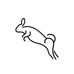 Line Art Logo Icon Rabbit