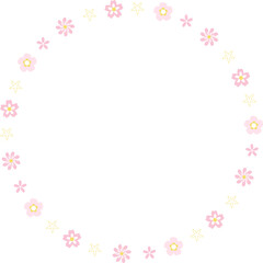 Obraz na płótnie Canvas pink flower frame