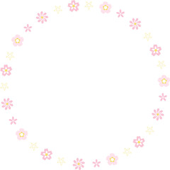 pink flower frame