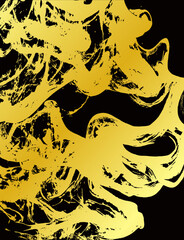 Abstract background with golden smoke on black,luxury wallpaper