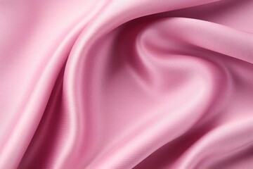 Fototapeta premium Pink satin, linen textiles, jeans fabric curves wave lines background texture for web design , banner , business concept. Generative AI