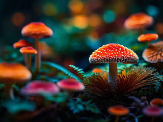 Mushroom photography, generative ai