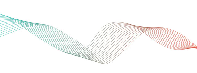 Abstract colorful wave line transparent background modern stream wave background and wave curve lines background. Vector business Illustration pattern of lines in transparent background
