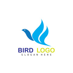 flying bird logo design vector