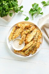 Baked crispy zucchini fries
