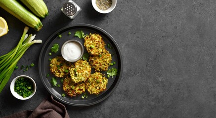 Vegetable vegetarian zucchini fritters