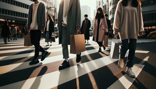 Golden Hour Shoppers
