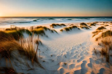 sunset over the beach