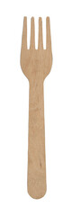 Wooden fork isolated Picnic fork