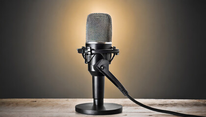 black studio microphone modern mic