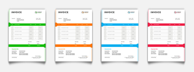 Modern Invoice design Mocup template