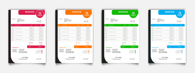 Modern Invoice design Mocup template