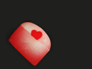 Love letter with dark background. Halloween or love spells concept.