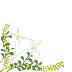 Foliage corner border frame 