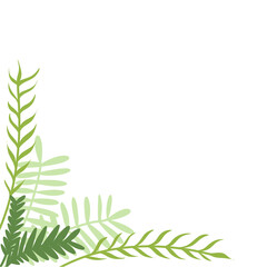 Foliage corner border frame 