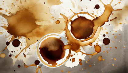 coffee stains and splatters