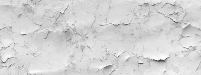 Seamless rough white plaster wall background texture overlay. Abstract painted stucco, cement grayscale displacement, bump, height map. Wallpaper backdrop repeat pattern - obrazy, fototapety, plakaty