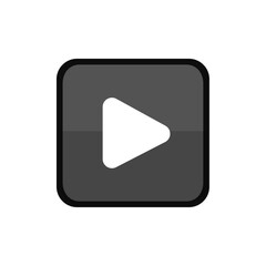 black play button vector illustration