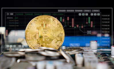 euro coins on the map of continent