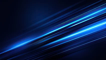 Foto auf Acrylglas a blue and blue background with light lines Generative AI © SKIMP Art