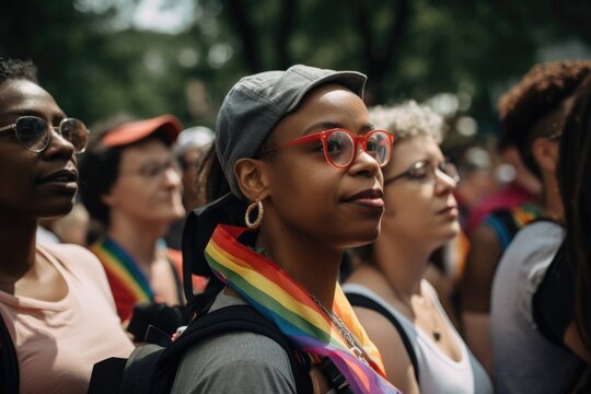 LGBTQ+ activists organizing a community event, rights and inclusion. The energy and engagement of the participants.