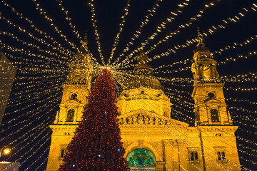 Fototapeta premium Christmas market -Budapest - Hungary