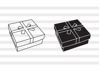 Gift Box SVG, Gift Box With Bow Svg, Party Favors Svg, Birthday Gift Box Svg, Gift Box Bundle