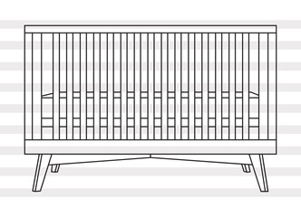 Baby Crib SVG, Crib Silhouette, Bassinet Svg, Child Svg, Child Bedroom Svg, Baby Room Svg, Baby Crib Bundle