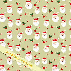 Hand drawing pattern of cute  santa claus clip art cristmas collection