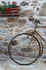Fototapeta na wymiar Vintage bicycle in a rustic setting